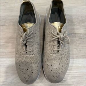 Beige Knit Womens's Shoes